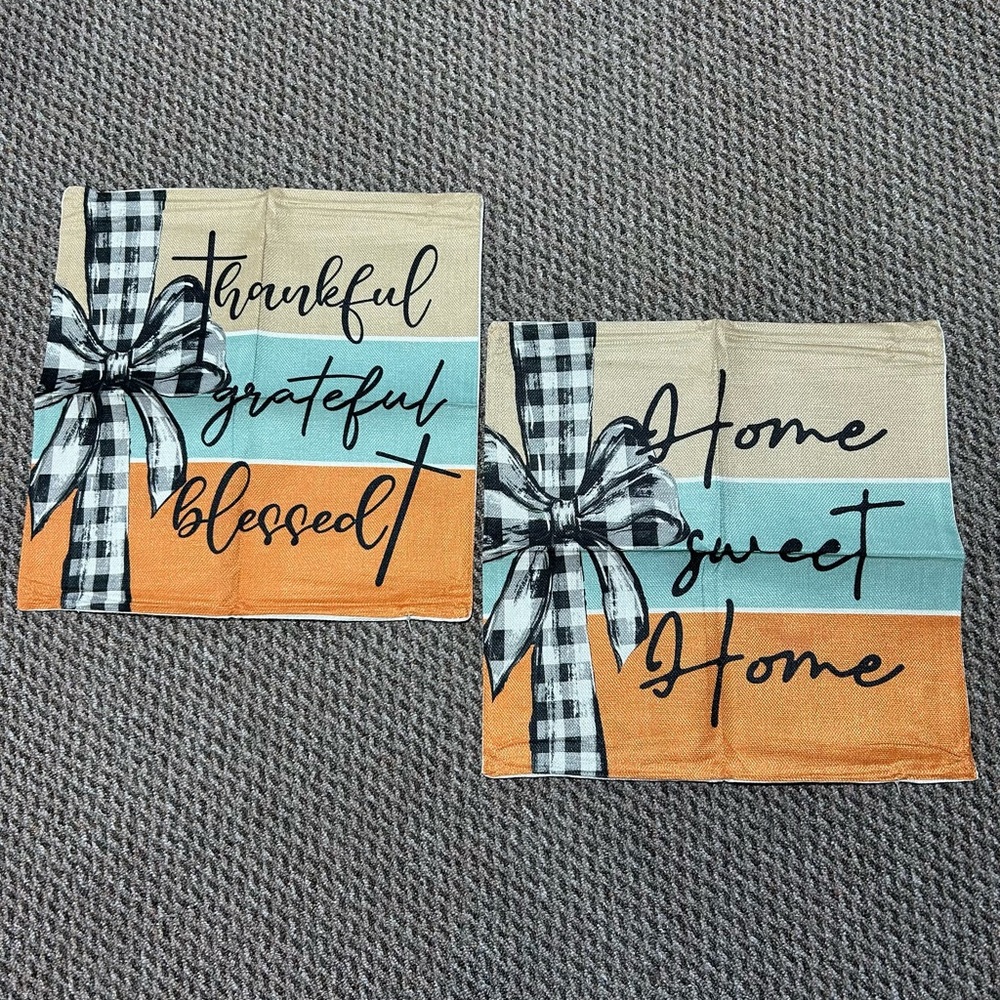 Decorative Fall Kitchen Towels with Bow